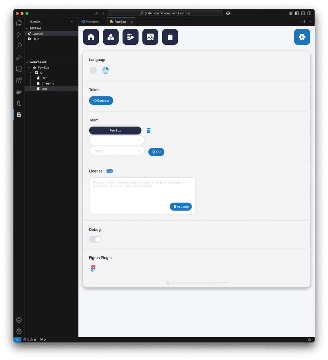 FewBox vsc setting